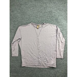 Indyeva Shirt Womens Small Purple Dolman 3/4 Sleeve Crew Neck Relaxed Top Jersey